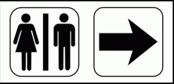 Piktogramm "Zur Toilette"